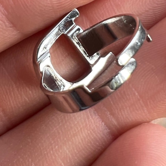 Dior Silver Crystal Initial D Ring - Picture 5 of 9